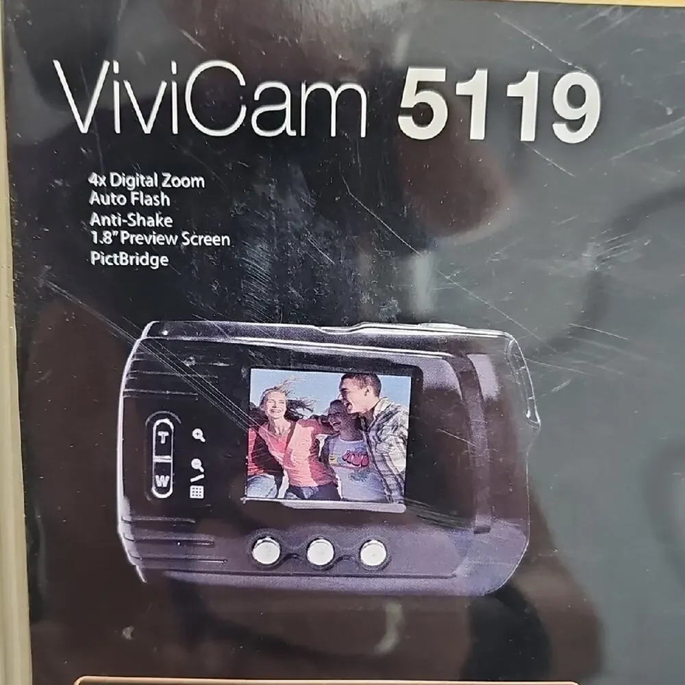 Vivitar Black Vivicam 5119 Digital Camera 5.1 MP 4X Digital Zoom View Screen NEW
